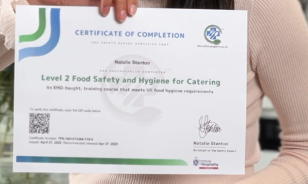 Food Safety Certificate Requirements Food Safety Certificate Requirements