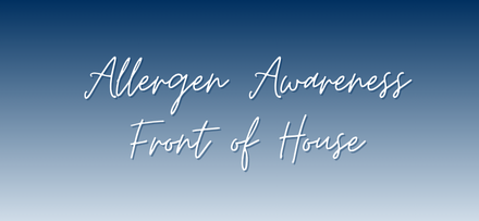 allergen awareness front of house banner