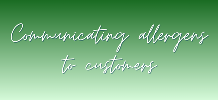 communicating allergens to customers banner