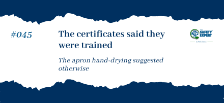The certificates said they were trained 1 045